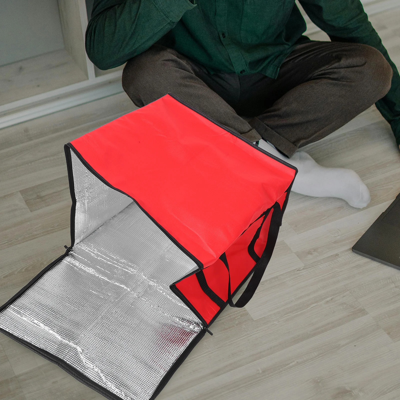 

Food Delivery Bag Travel Insulated Warmer Cooler Foldable Small Bags for Catering