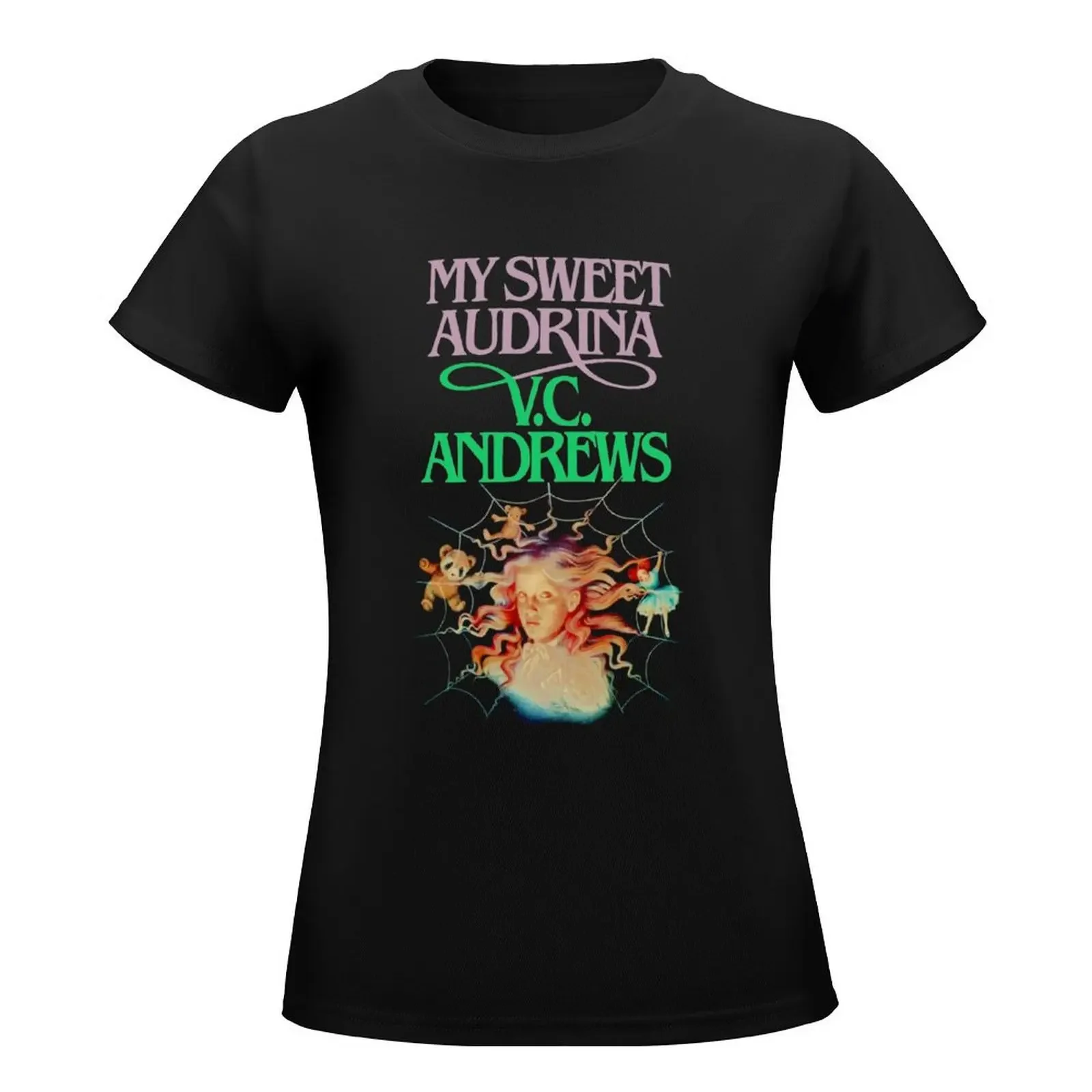 My Sweet Audrina Vintage Book Cover (1982) T-Shirt korean fashion lady clothes plain t shirts for Women