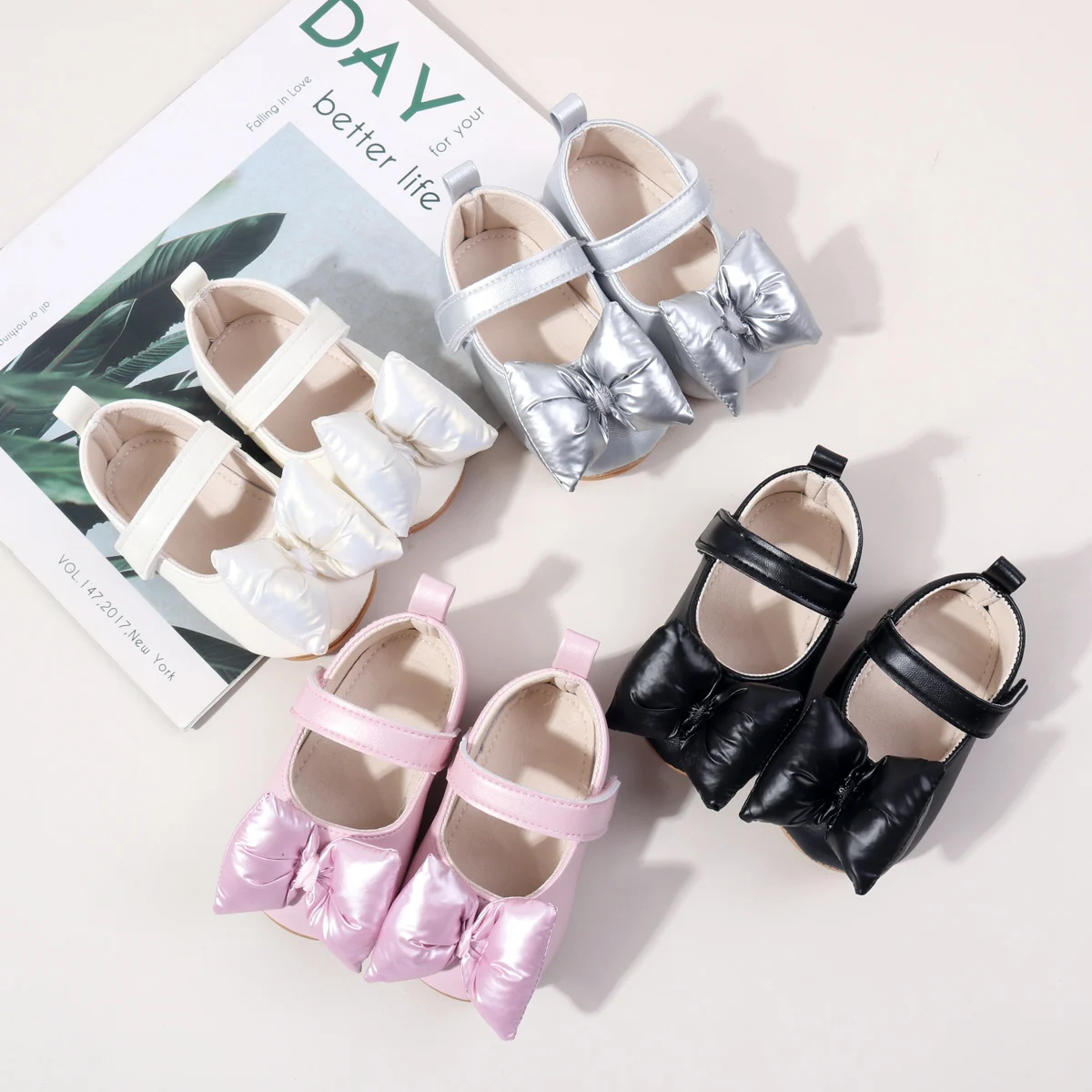 

Детская обувь принцессы с галстуком-бабочкой, детская прогулочная обувь на мягкой подошве для обучения ходьбе, весна-осень, новый стиль, детская обувь для детей 0–18 месяцев