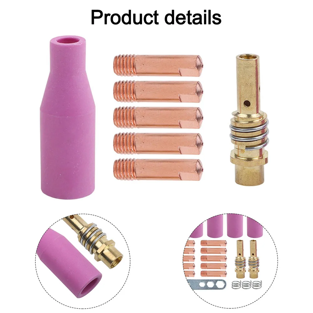 

Complete 7PCS Welding Accessory Kit 5 x 0 8mm Nozzles and Holder for 15AK For MIG Torch for Enhanced Efficiency