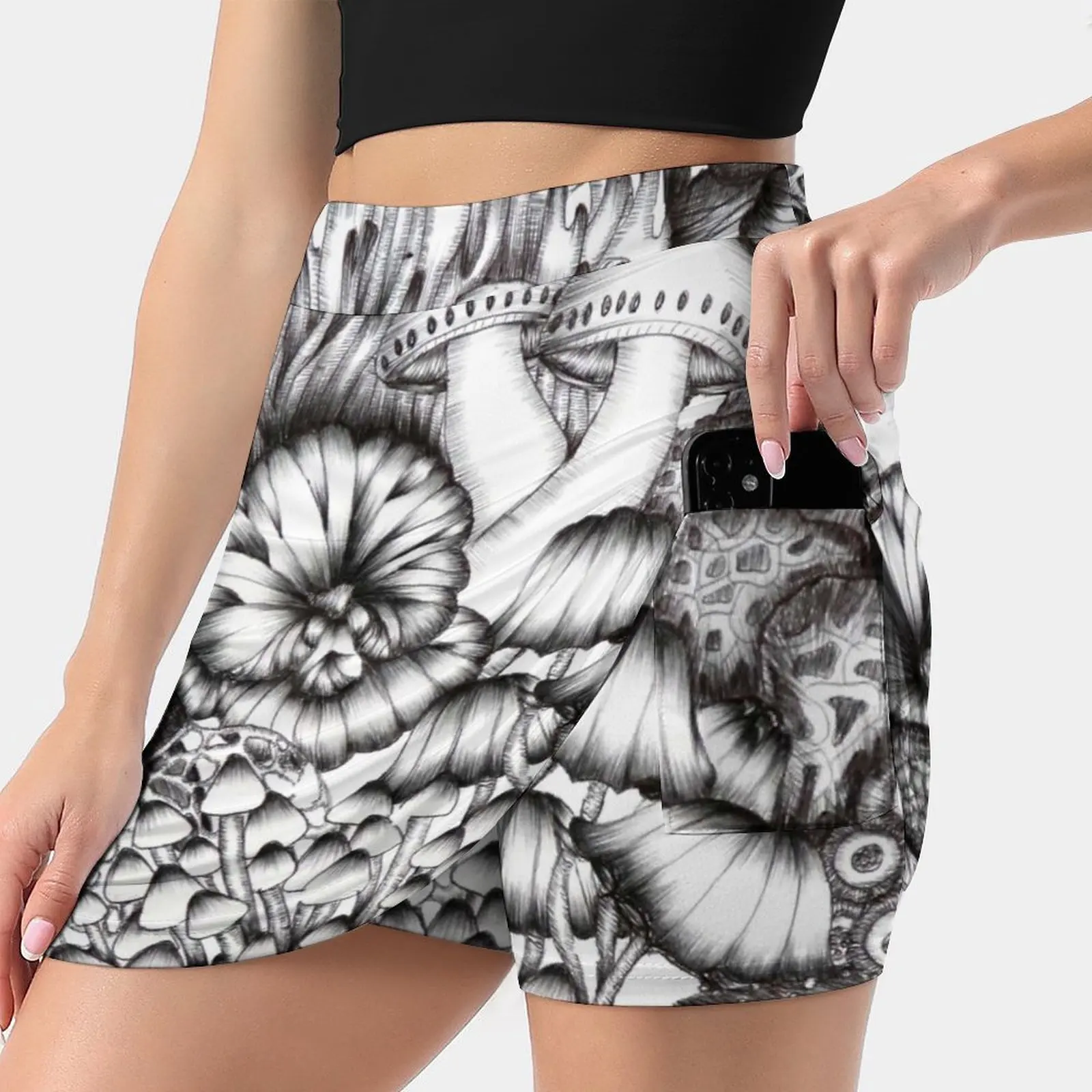 

A Medley Of Mushrooms Skirts Woman Fashion 2022 Pant Skirt Mini Skirts Office Short Skirt Mushrooms Shrooms Fungus Fungus Lover