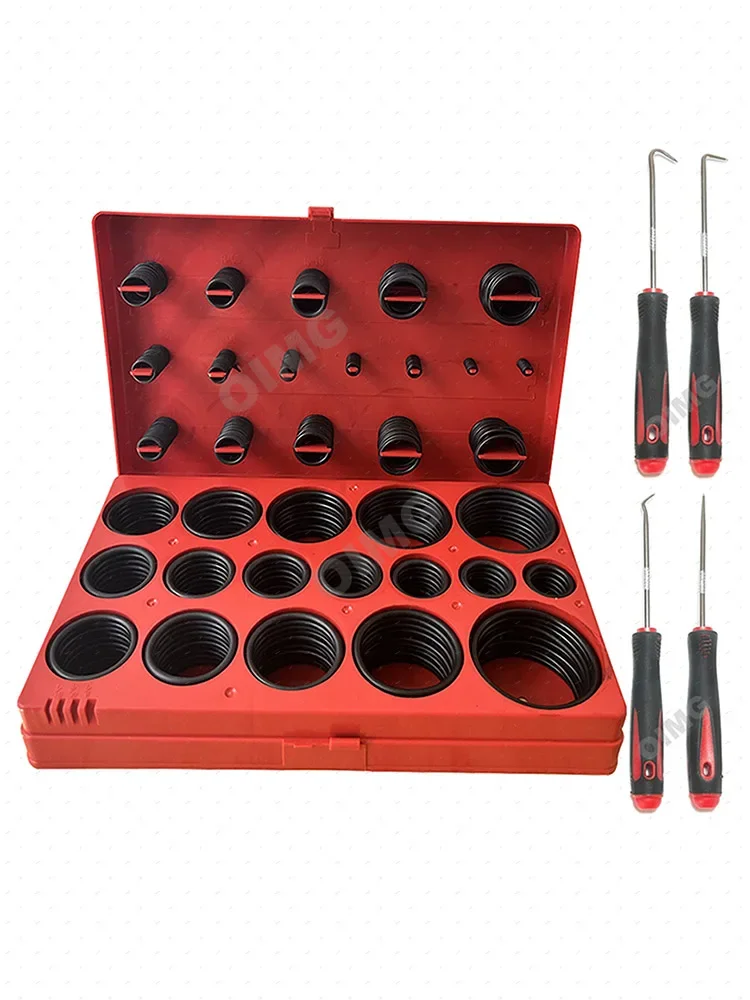 Kit de anel o métrico de 32 tamanhos, 419 peças, vedação de borracha nitrílica, arruela para
