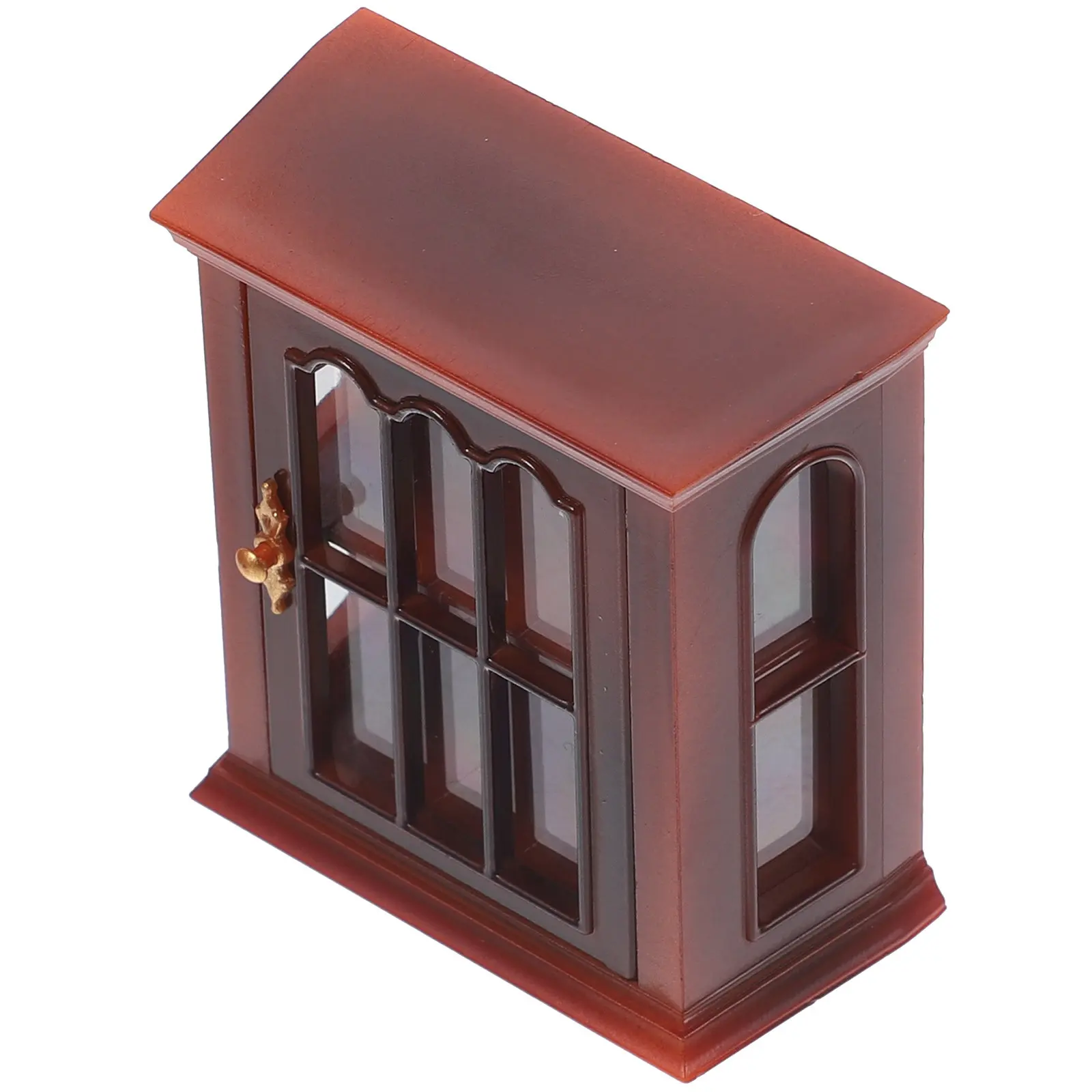 

Plastic Miniature Cabinet Retro Style Mini Wine Cabinet for Mini House Decor Micro Landscape Layout Living Room Bedroom Tiny