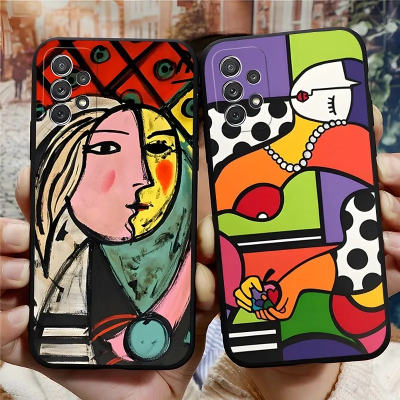 Picasso Abstract Art Painting Phone Case For Samsung A24 A53 A13 A14 A52 A51 A22 A23 A31 A40 A03S A34 A32 A33 A21 A50 A54 A42