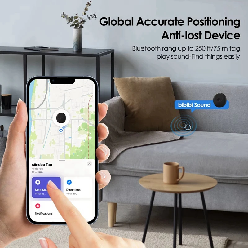 Localizzatore Bluetooth, il localizzatore di chiavi funziona con Apple Trova mio, avviso più forte, batteria sostituibile, localizzatore di oggetti per borse per auto