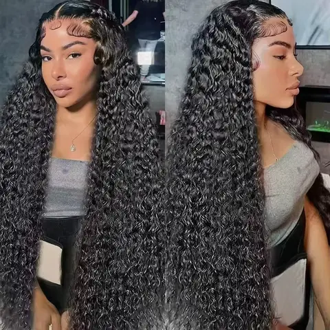 250 Density 13x4 13x6 Hd Lace Wig Human Hair For Women Curly Lace Front Pre Plucked Brazilian Hair Deep Wave Lace Frontal Wig