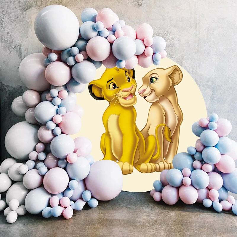 Disney der Löwe König elastischen Kreis Hintergrund für Fotografie Foto Hintergrund Baby party Geburtstags feier Dekoration Photo zon