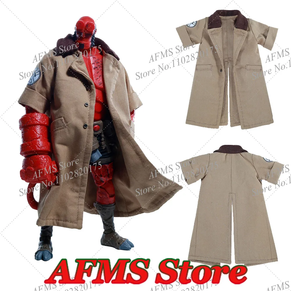 1/10 Scale Collectible Figure Hellboy Lapel Collar Windbreaker Black Print T Shirt Fit 7Inch Mcf Men Soldier Action Figure Body