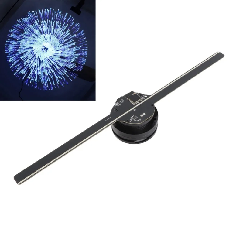 3D Hologram Fan 224 LED Light Beads High Resolution 3D Advertising Player For Business Store Shop Bar 100-240V US Plug