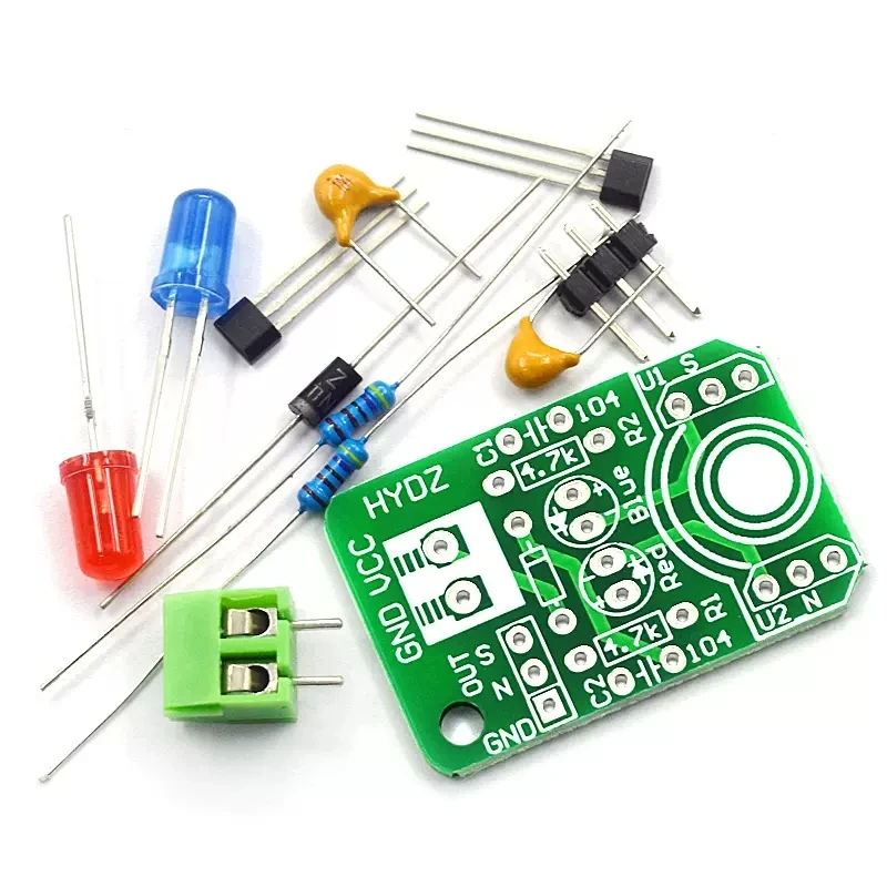 Hall magnetic Induction sensor magnetic detection pole resolver North and South detection module DIY learning kit