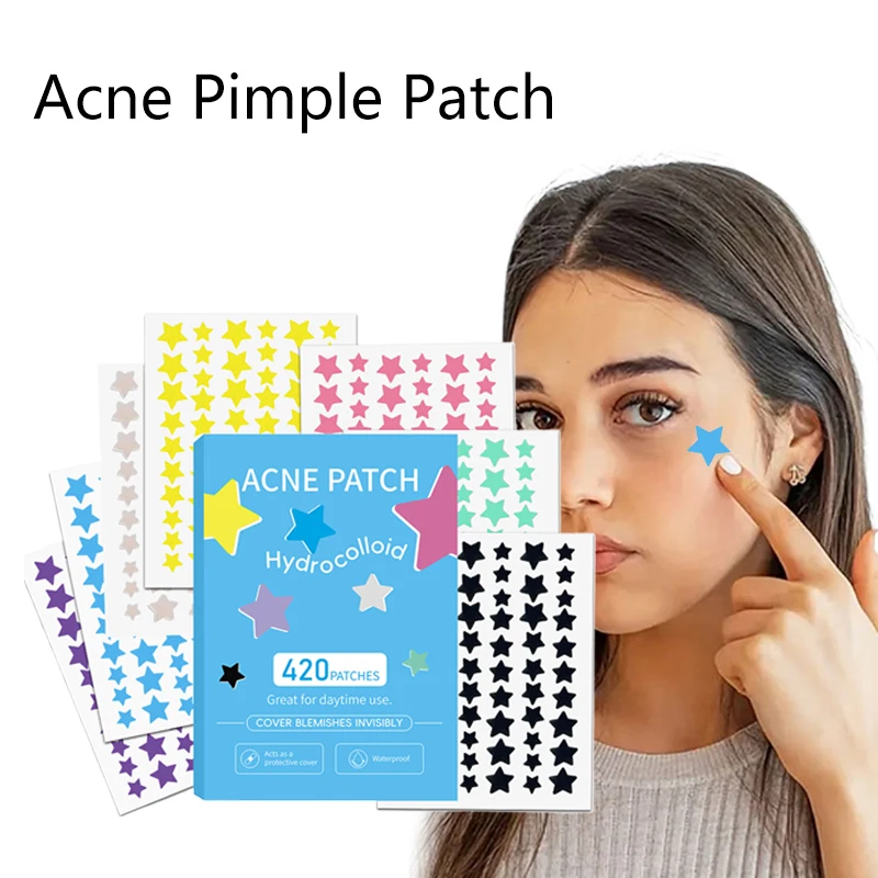420PCS Star Pimple Patch Acne Invisible Acne Removal Skin Care Stickers Concealer Face Spot Beauty Makeup Tools