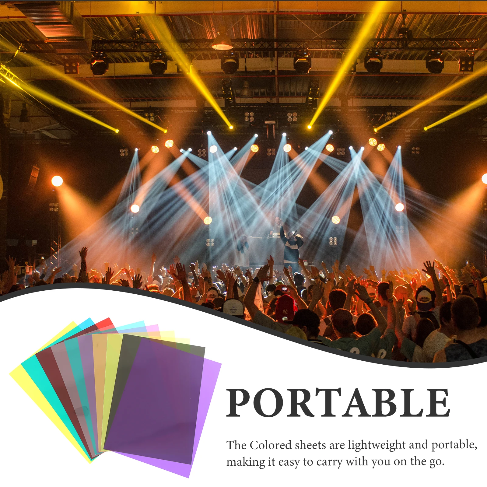 

10Pcs PVC Transparent Color Lighting Filters for Photo Video Stage Light Diffuser Sheets Light Gels
