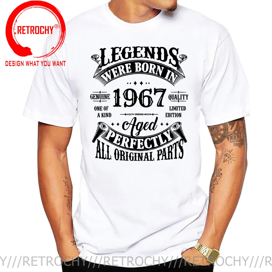 53 Years Old Vintage Classic Car 1967 53th Birthday T-Shirt Legends Born In 1967 53-Year-Old Sayings Quote Graphic Tee Tops Gift