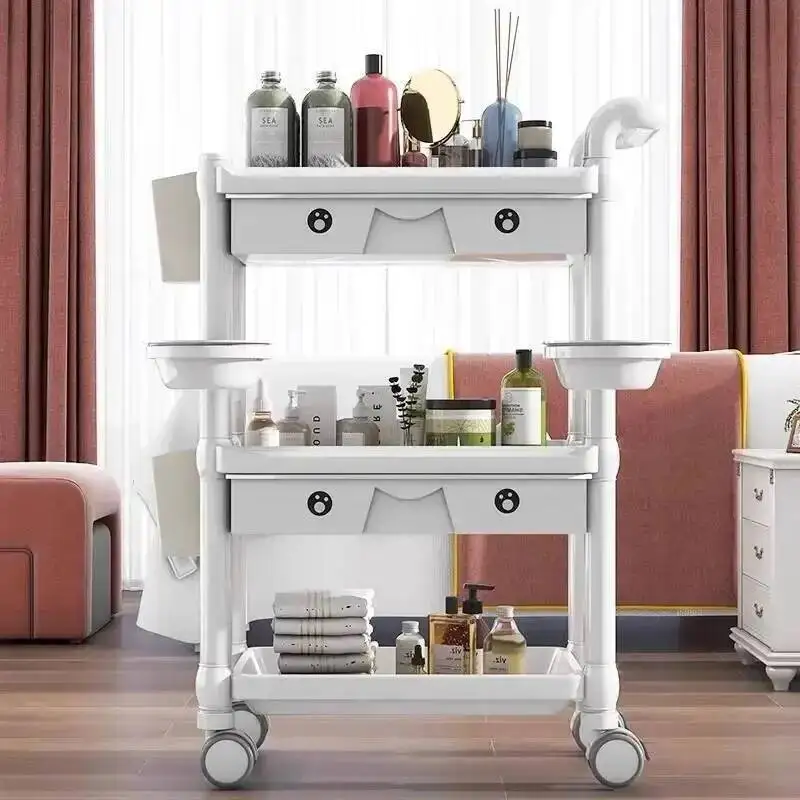 Rolling Specific Cart Salon Beauty Modern Creativity Shelf Designers Salon Trolley Hotel Salon Furniture Kosmetik Wagen FYST