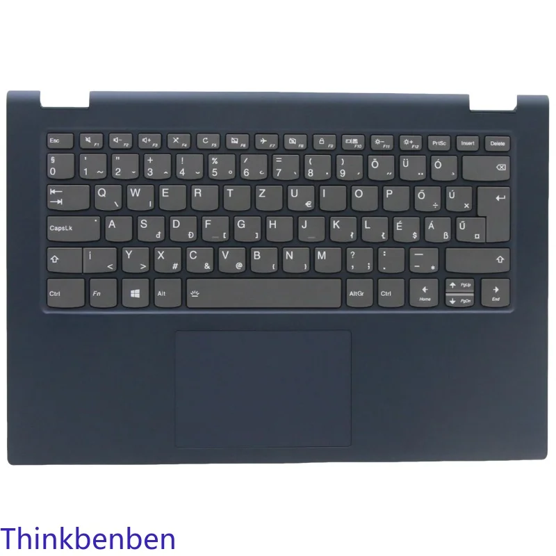 

HU Hungarian Backlit Keyboard With Blue PL Upper Case Palmrest Shell Cover For Lenovo C340 Flex 14 IAP IWL IML Laptop 5CB0U42289