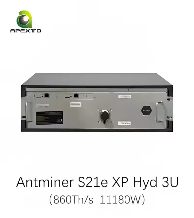 

ГОРЯЧАЯ ПРОДАЖА Bitmain Antminer S21e XP Hyd 3U 860Th/s 11180W Bitcoin Hydro Cooling Miner — блок питания в комплекте