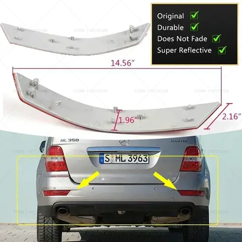 मर्सिडीज बेंज एमएल क्लास W164 2009~2011 1648200374 1648200674 रियर बम्पर रिफ्लेक्टर लाइट कार ब्रेक स्टॉप टर्न वार्निंग फॉग लैंप के लिए 8 best sales मर्सिडीज बेंज w164 - №6
