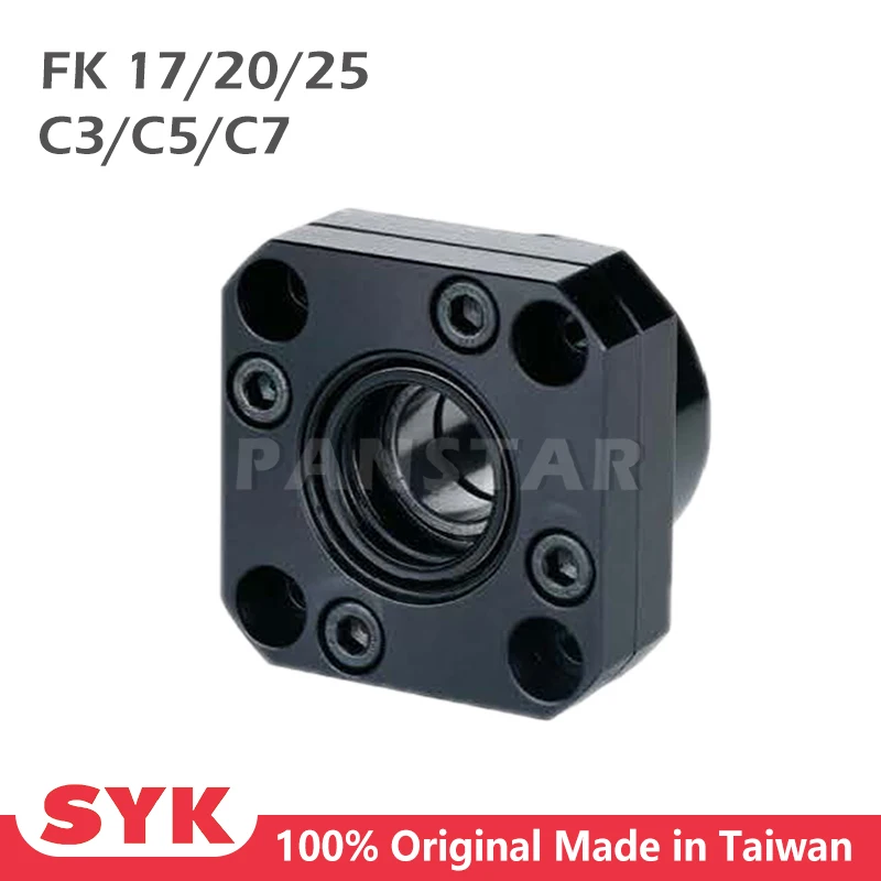 

SYK Professional Support Unit FK17 FK20 FK25 fixed-side C3 C5 C7 for ballscrew TBI sfu 1204 Premium CNC Parts End Supported Acce