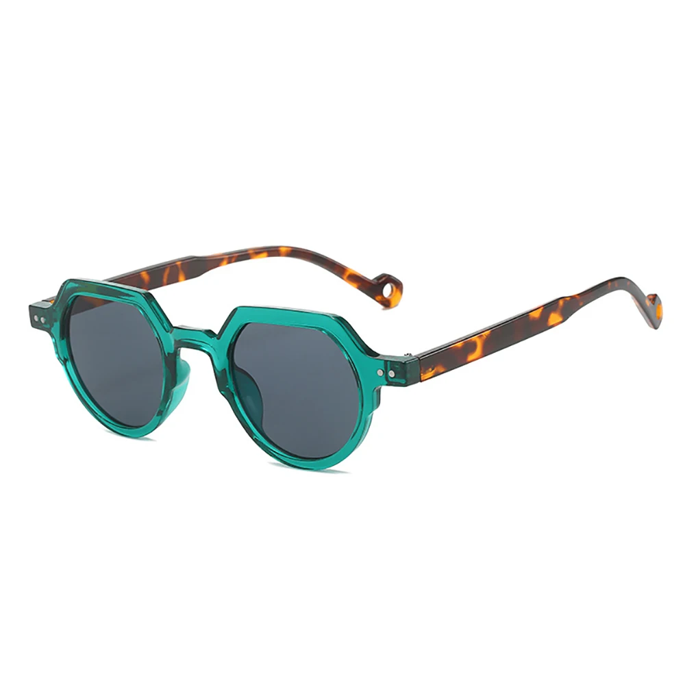 Okulary przeciwsłoneczne damskie SO&EI Fashion, małe owalne, UV400, vintage, punkowe, z nitami, w cukierkowych kolorach, okulary damskie, męskie okulary przeciwsłoneczne w panterkę. — zdjęcie 2