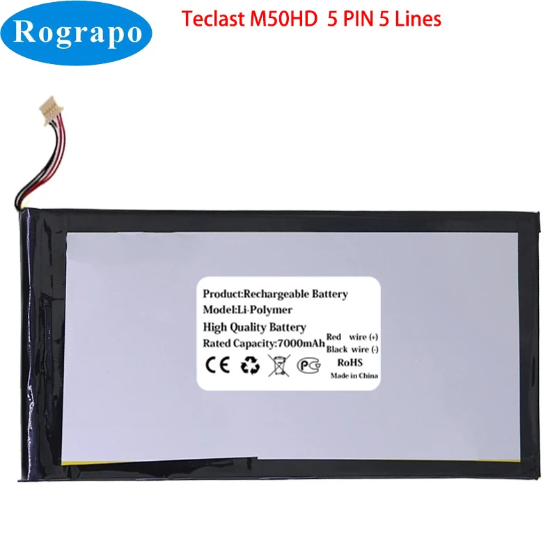 Новый аккумулятор Teclast M50 HD M50HD 3,8 В 7000 мАч для планшетного ПК Новый аккумулятор Teclast M50 HD M50HD 3,8 В 7000 мАч для планшетного ПК