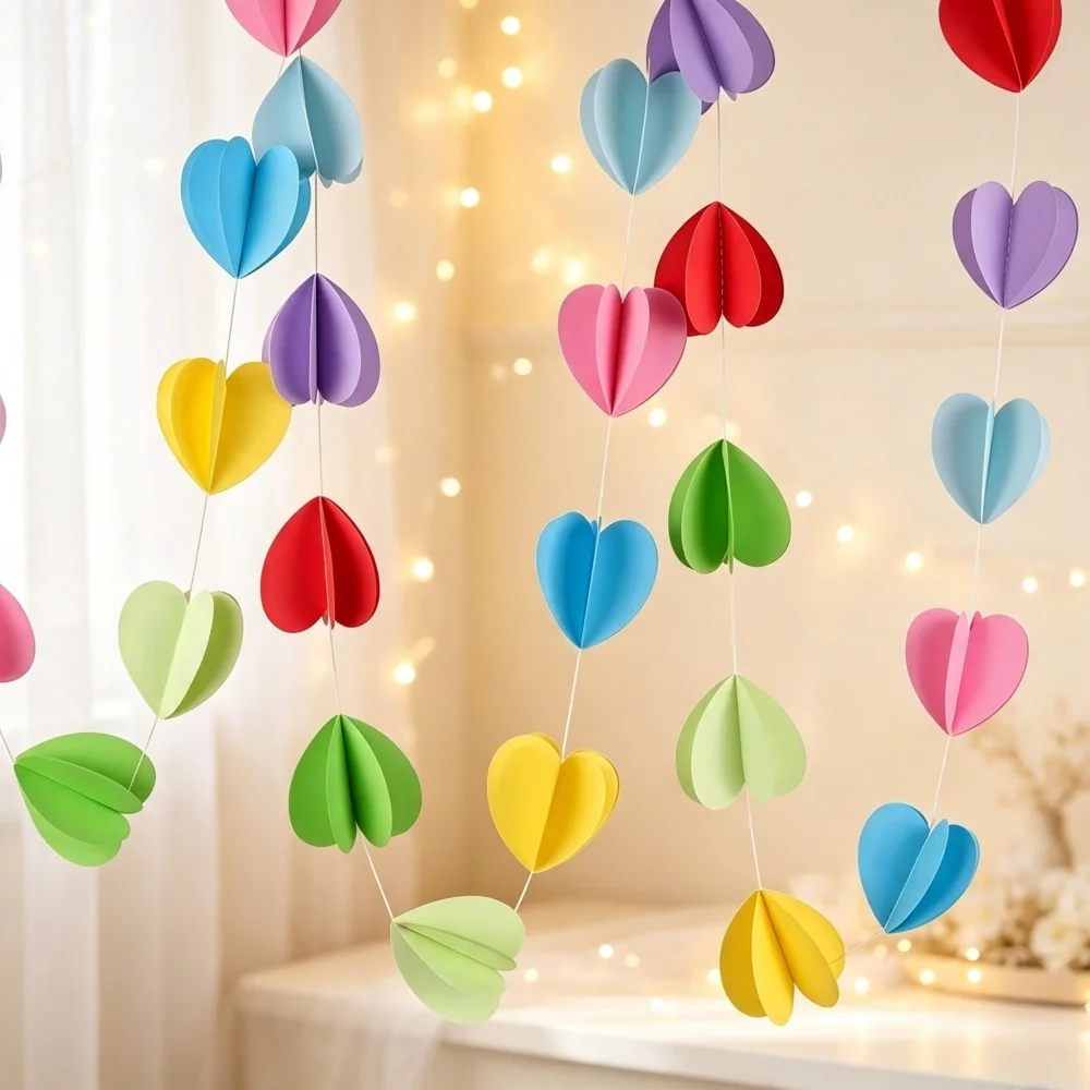 Hängende Partydekorationen Papierketten-Girlande Vorgeschnittene Papierstreifen für DIY-Bastelarbeiten aus Papier für Geburtstagsfeiern – Detail 9