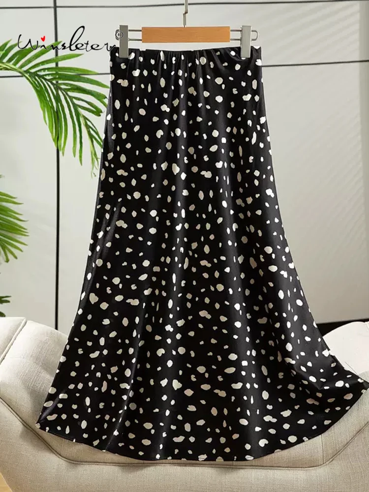 

Winsleter, 93% Silk 7% Cotton Elegant Skirts, Women High Waist Printed, Vacation Retro A-Line Skirt, 2024 Summer Autumn B47308QC