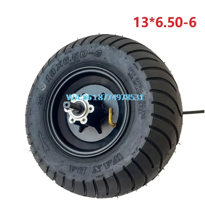 Wmwmnu for City CoCo 13 Inch Fat Tire Scooter Parts 3x6.50-6 Hub Motor with Disc Brake High Speed Replacement