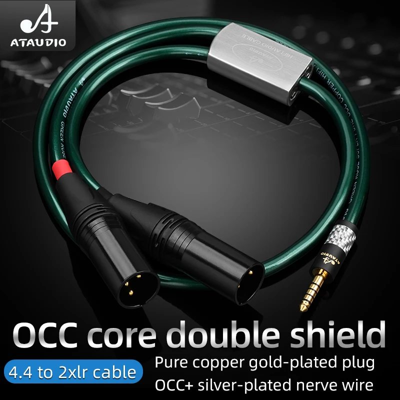 Hifi 4.4mm to 2XLR Audio Cable Silver Plated 4.4mm Balanced to Dual 3pin XLR Balanced Audio Adapter Cable for Mp3 DAC AMP