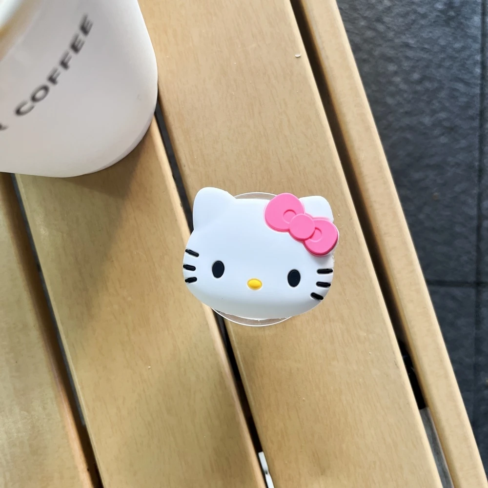 Simpatico supporto per telefono Sanrio Hello Kitty Griptok Supporto per anello da dito per custodie iPhone Samsung Grip Tok Socket Staffa regalo per ragazza
