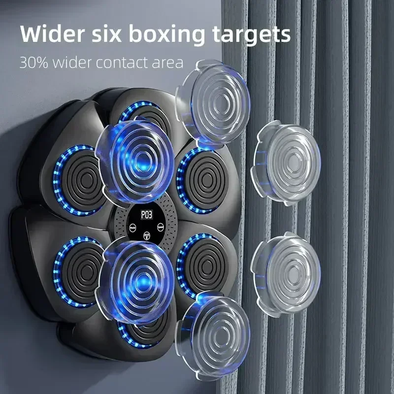 Smart Music Boxing Machine Bluetooth Wall-Mounted Boxing Trainer Reaction Exercise Boxing Wall Target for Men Women Children