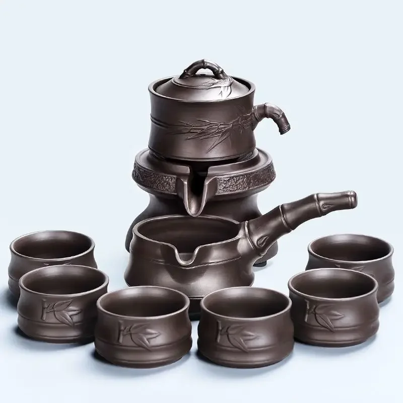 Luxury Slacker Tea Set Automatic Yixing Clay Pot Stone Mill  Maker Household Necessities