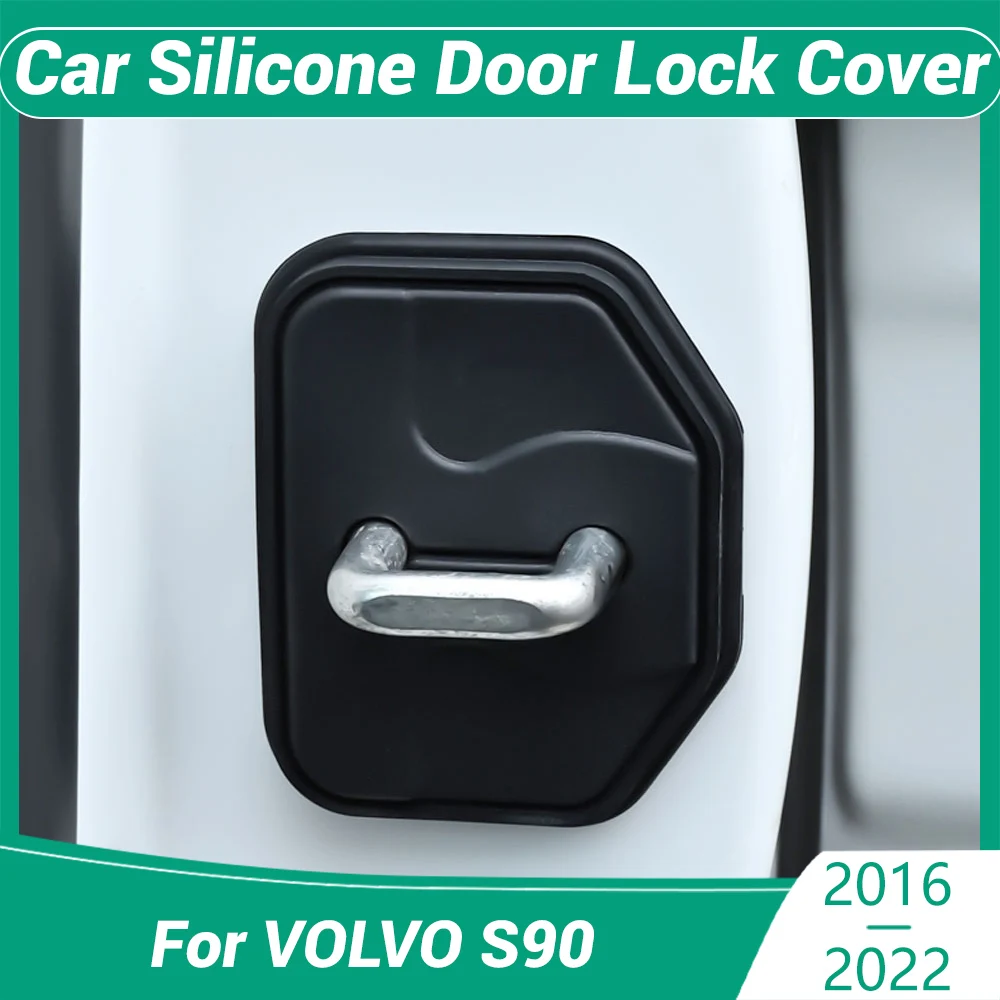 

Для VOLVO S90 2016-2022 украшение автомобиля защитная крышка дверного замка украшения аксессуары силиконовая немая амортизирующая подушка