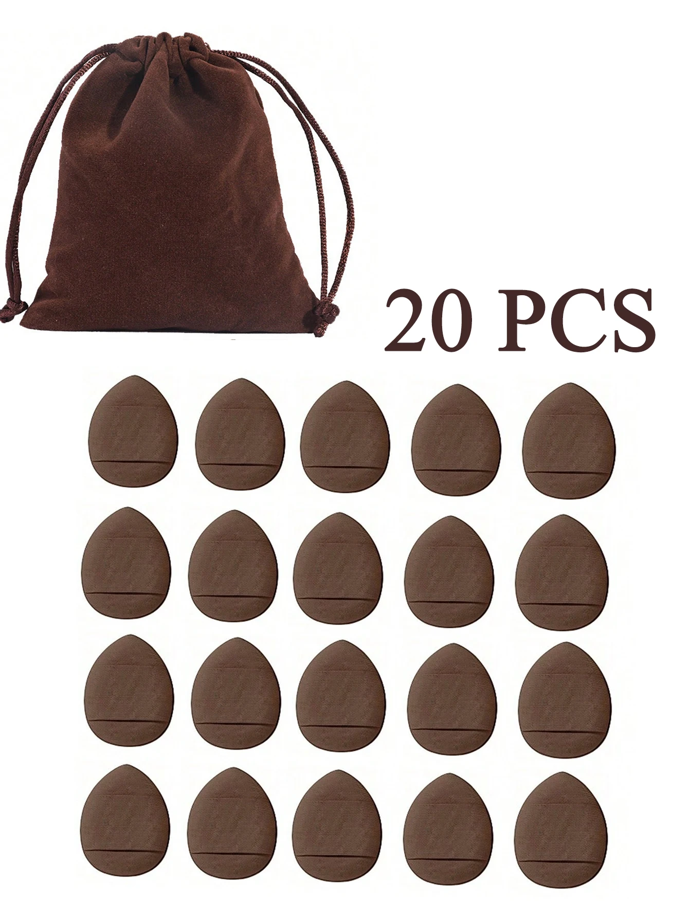 طقم إسفنجة بودرة إسفنجية مكون من 20 قطعة مع أكياس، منتفخة مكياج، لكريم الأساس السائل، كريم الأساس البودرة، كونسيلر