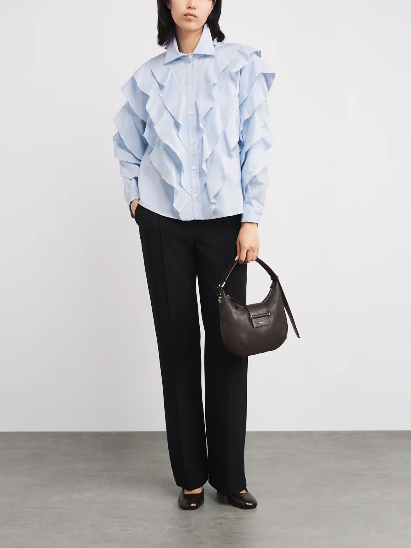 

Модная однотонная женская рубашка с воротником, весна 2026, домашний стиль, с кружевной отделкой, прямой крой, хлопок, длинная...