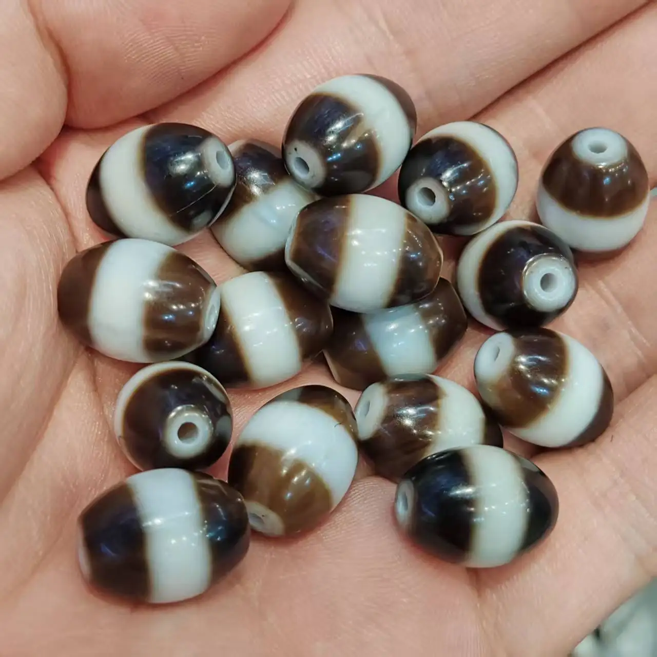 100 Pcs Special Offer: Taiwan's top tier pharmacists infiltrating agate bead necklace pendant bracelet DIY accessories Dzi