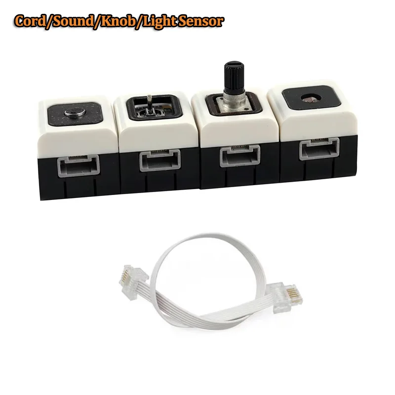 

Technology Building Blocks Parts Programed 2.0 Sensors Extension Cord/Sound/Knob/Light Sensor Assembly Toys Bricks Accessories