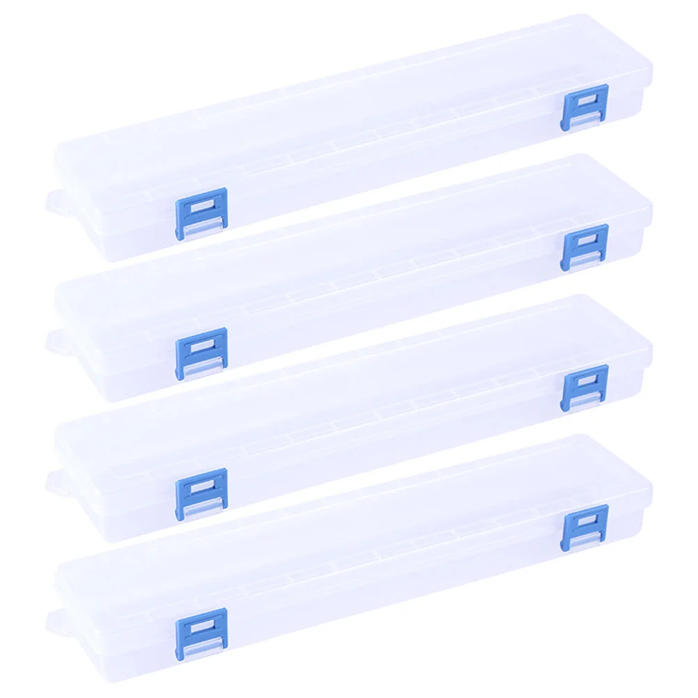 

Paintbrush Storage Box Transparent Case Watercolor Holder Handheld Tool Organizer Decorative Boxes Portable Pens