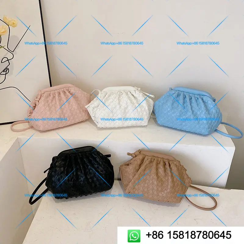 2026 new woven clip on cloud bag for women, high-end and versatile, trendy and simple, single shoulder crossbody