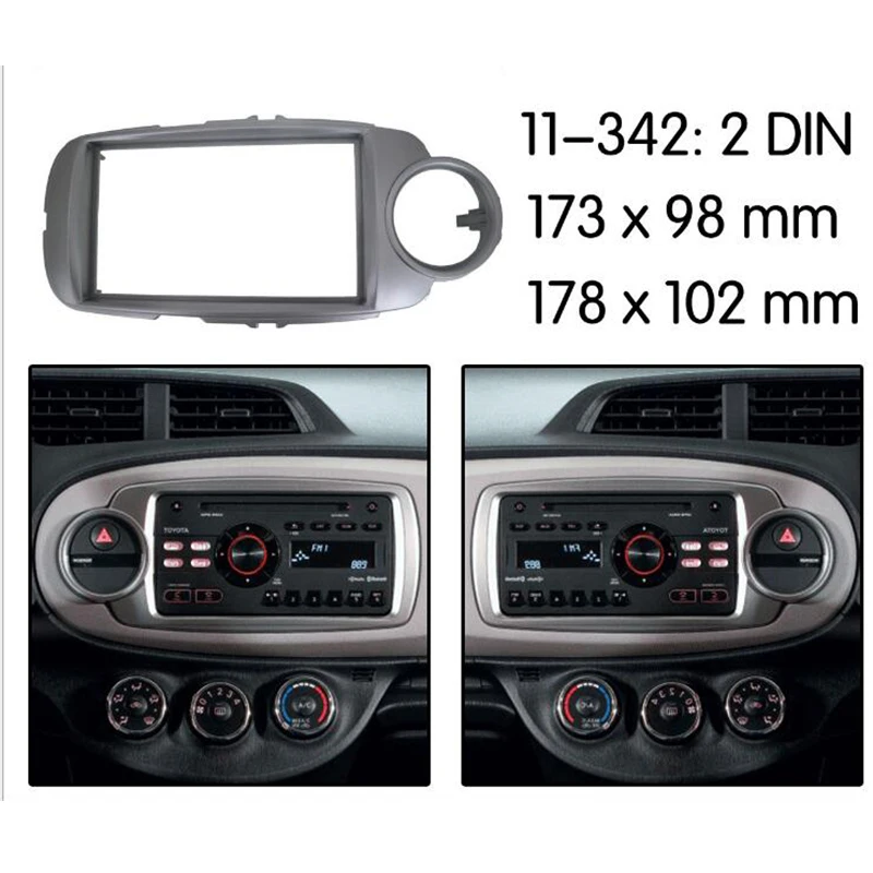 Radio samochodowe Fascia Stereo Frame Dash Panel Mount Kit dla 2012 Toyota Yaris Vitz