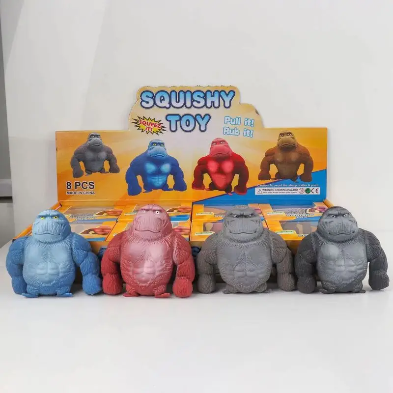 New Squeeze Gorilla Toys Decompression Monkey Adults Sensory Stress Anti Stress Rubber Stretch Orangutan Desktop Ornaments Gifts