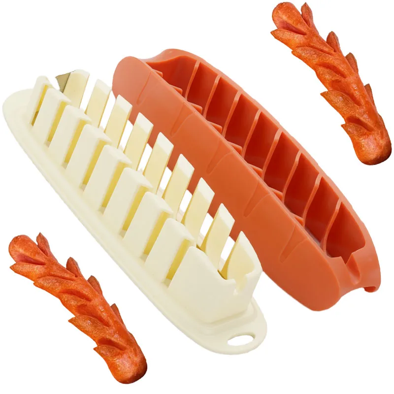 1PC Hot Dog Slicing Tool for Perfect Cuts for BBQ Grilling Air Fryer Oven