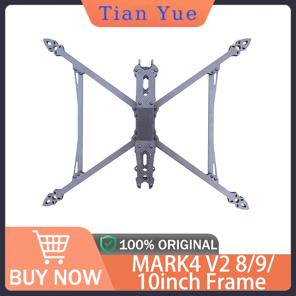 

B-CUBE MAK4 V2 High Load FPV Frame - 8-10 Inch 3K Carbon Fiber 4mm Arm for Racing Freestyle Quadcopter Drone