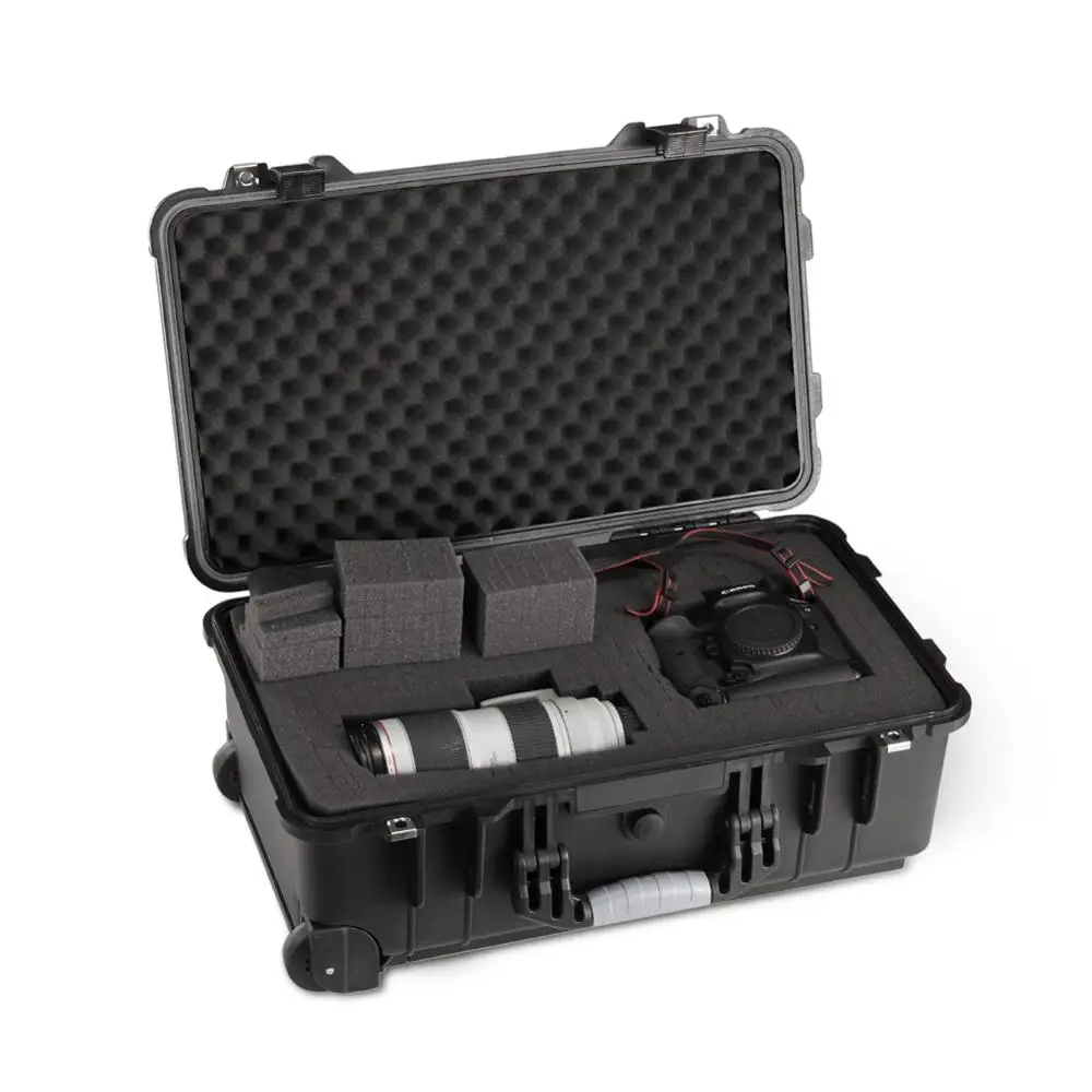 Waterproof Hard Plastic Wheeled Case With Foam