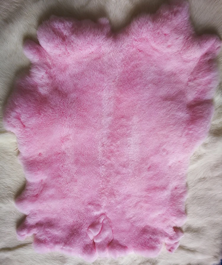 Real Fur Rex Rabbit Skin Set, DIY Mobile Bag, Rex Collar Garment, Leather Fur Rabbit Hair, 45x28cm, General Set