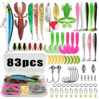 Pesca 83/133/193/239/409 Uds Kit de Señuelos de Pesca para trucha/pike/bajo juego de pesca multiseñuelo aparejos en capas caja de aparejos de equipo profesional
