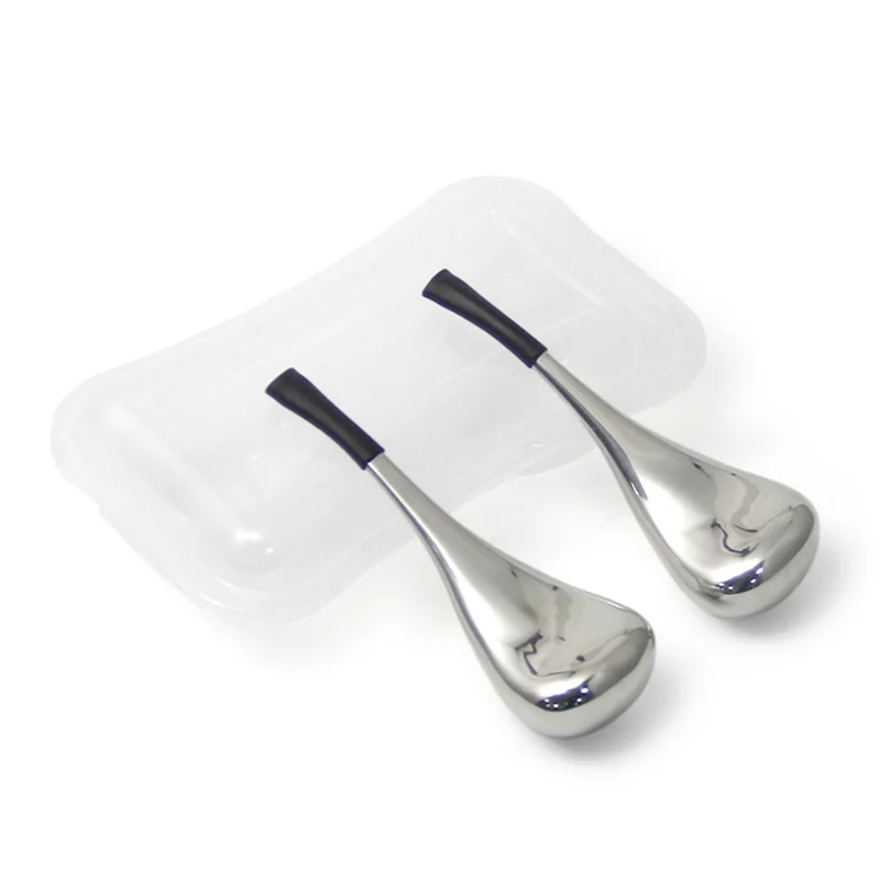 ลูกโลกน้ําแข็งช้อนนวดบํารุงผิวหน้า Freeze เครื่องมือนวดสปาบอลสแตนเลส Face Beauty Roller Cooling