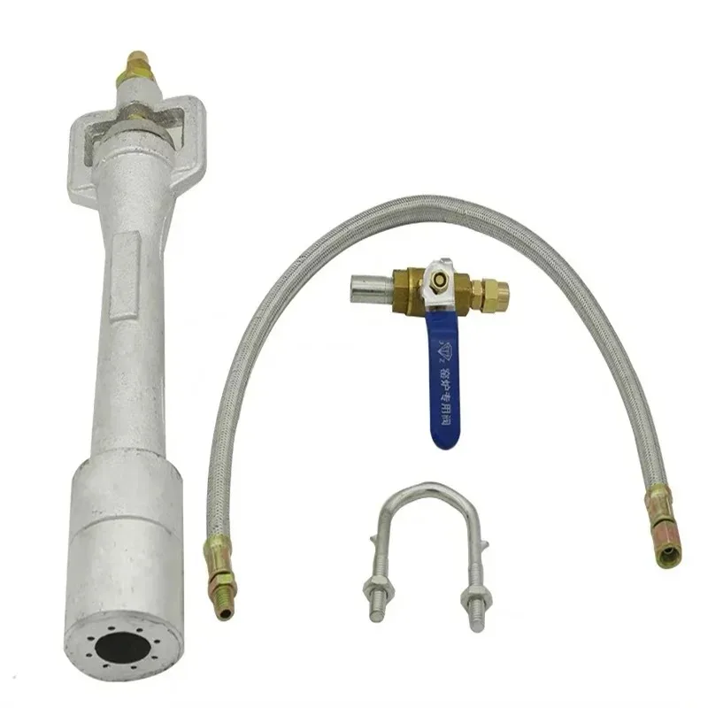 Gas Forge Burner Kit Venturi Burner Head Casting Iron with Brass Pipe for Melting Furnace Burner
