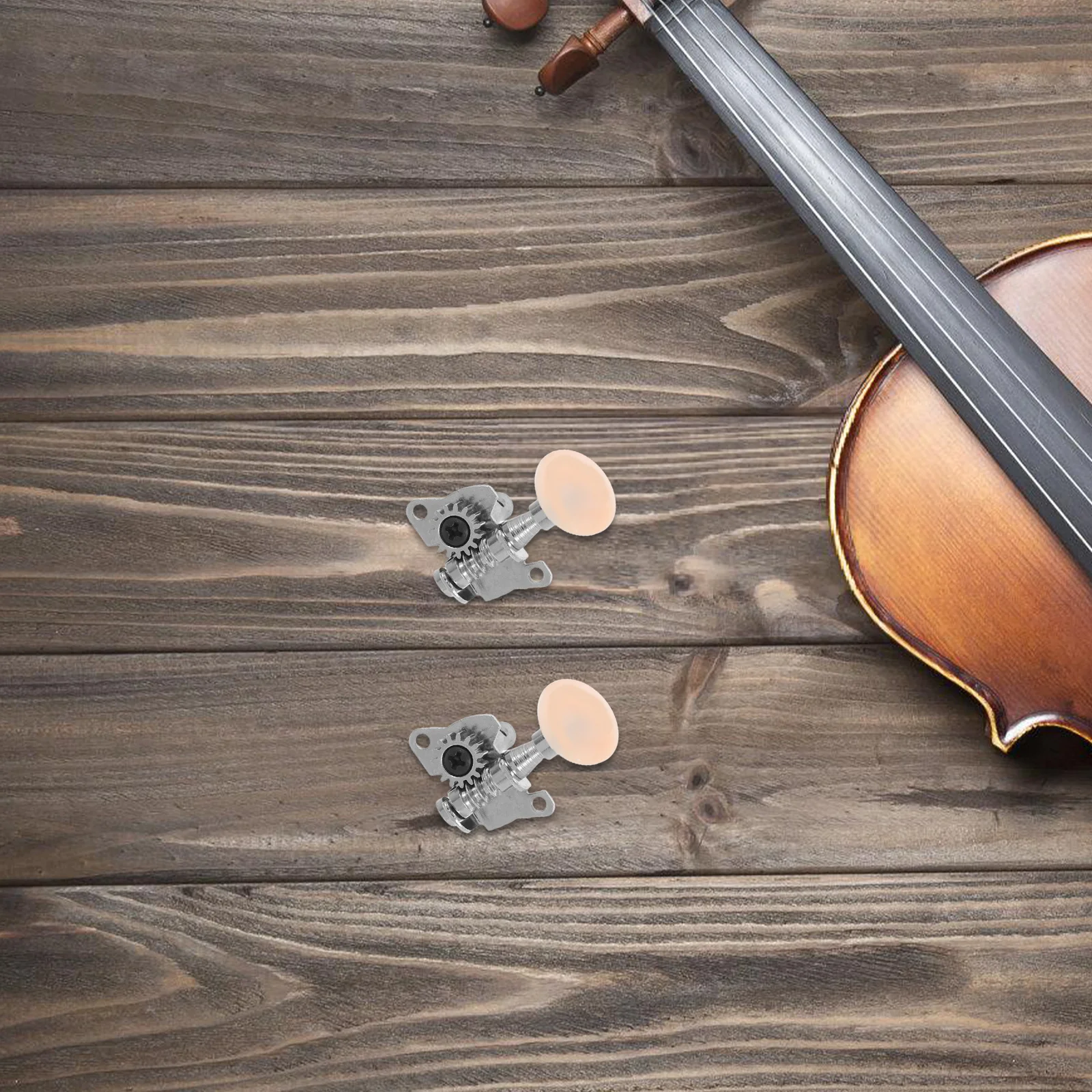 

4pcs Ukulele Tuning Pegs 2R2L Vintage Locking Tuners Precision Gear Machine Heads For Acoustic String Instruments Parts