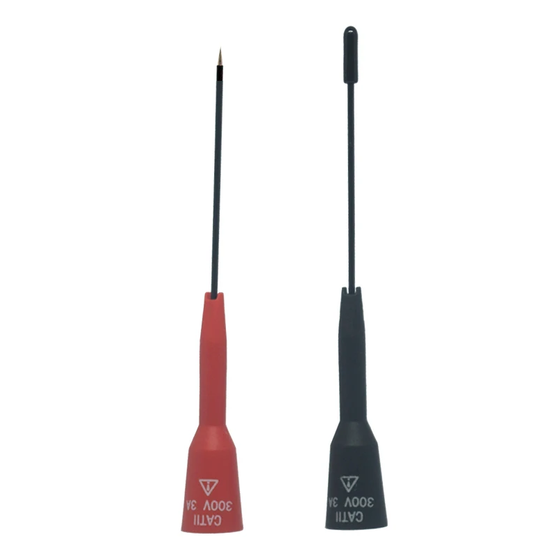 1 Paar neue Universal-Multimeter-Test-Rückseiten-Sonden, Nadel, 1 mm Stift, zerstörungsfreie Sonde für 2 mm Messleitungen, schärfer und härter – Detail 1