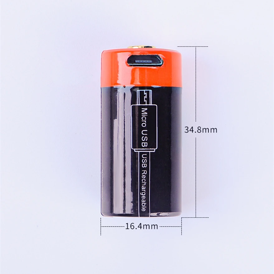 2 Cái/lốc USB 3.7V 16340 Pin Sạc Dung Lượng Lớn 650MAh CR123A Lithium Pin Nhanh Sạc Thông Qua Cổng USB Sạc dây Cáp